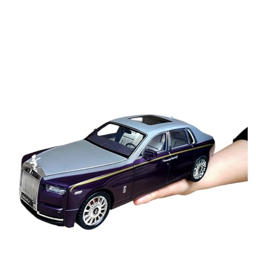 DUEVEL 1 18 Für Rolls-Royce Legierung Automodell Simulation Phantom Großes Spielzeugauto Bumerang Serie Ornamente Druckgussmodelle Motorfahrzeuge(Purple) von DUEVEL