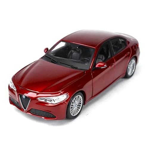 DUEVEL 1 24 Für Alfa Romeo Giulia Legierung Auto Modell Diecast Metall Spielzeug Auto Modell Sammlungen Junge Spielzeug Dekorationen Druckgussmodelle Motorfahrzeuge(Rot) von DUEVEL