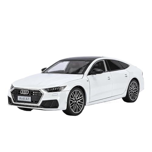 DUEVEL 1 24 Für Audi A7 Coupe Legierung Sportwagen Modell Druckguss Metall Fahrzeuge Auto Modell Sound Und Licht Sammlungen Druckgussmodelle Motorfahrzeuge(White) von DUEVEL