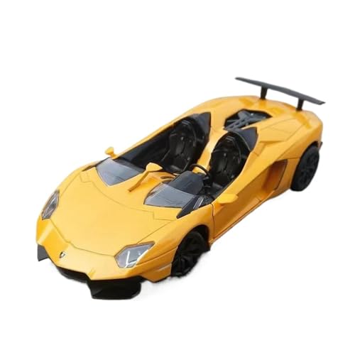 DUEVEL 1 24 Für J 700J Legierung Sportwagen Druckguss Metall Spielzeug Rennfahrzeuge Automodell Hohe Simulation Spielzeug Druckgussmodelle Motorfahrzeuge(Yellow) von DUEVEL