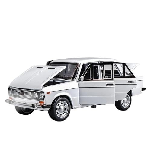 DUEVEL 1 24 Für Lada NIVA Oldtimer-Legierung Automodell Diecast Metall Spielzeug Polizeifahrzeuge Modell Hohe Simulation Sammlung Geschenk Druckgussmodelle Motorfahrzeuge(White) von DUEVEL