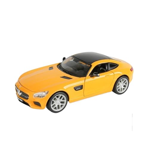 DUEVEL 1 24 Für Mercedes AMG GT Sportwagen, Statische Druckgussfahrzeuge, Sammlerstück, Modellauto-Spielzeug Druckgussmodelle Motorfahrzeuge(Yellow) von DUEVEL