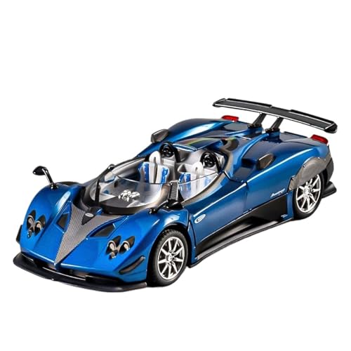 DUEVEL 1 24 Für Pagani Zonda Legierung Automodell Supercar Spielzeug Simulation Automodell Ornamente Druckgussmodelle Motorfahrzeuge(Blau) von DUEVEL