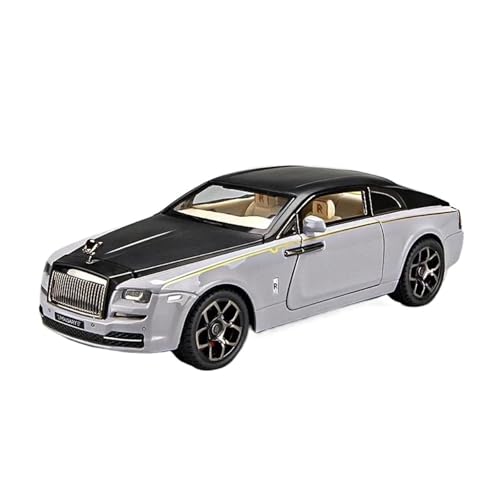DUEVEL 1 24 Für Rolls Royce Wraith Mansory Legierung Auto Diecast Spielzeug Fahrzeuge Auto Modell Sound Und Licht Zurückziehen Geschenke Druckgussmodelle Motorfahrzeuge(Schwarz) von DUEVEL