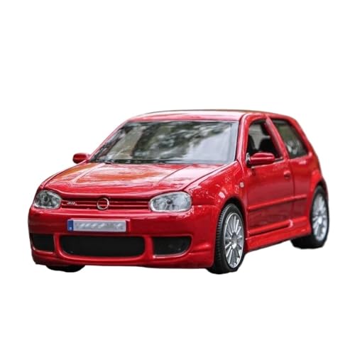 DUEVEL 1 24 Für Volkswagen VW Golf R32 Legierung Auto Druckguss Spielzeug Fahrzeuge Auto Modell Miniatur Maßstab Modell Auto Spielzeug Druckgussmodelle Motorfahrzeuge(Rot) von DUEVEL