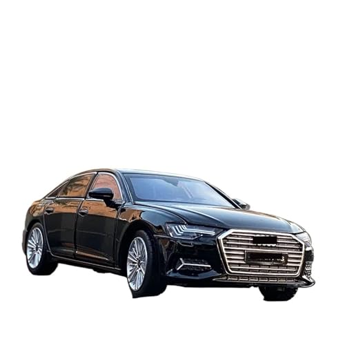 DUEVEL 1 32 Für Audi A6 Aluminium-Auto-Modell, Metall, Mit Hochsimulation, Klang Und Licht, Sammlungsmodell Für Kinder Druckgussmodelle Motorfahrzeuge(Schwarz) von DUEVEL