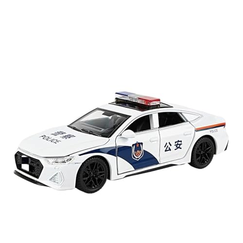 DUEVEL 1 32 Für Audi RS7 Polizeiauto Modell Druckguss Spielzeug Fahrzeuge Simulation Sound Und Licht Spielzeug Auto Sammlung Jungen Geschenk Druckgussmodelle Motorfahrzeuge(White) von DUEVEL
