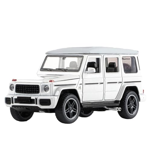 DUEVEL 1 32 Für Benzs G63 G65 SUV Offroad-Legierungsmodell Druckguss-Metallautomodell Sound- Und Lichtsimulation Kleines Modell Druckgussmodelle Motorfahrzeuge(White) von DUEVEL