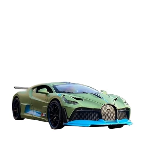 DUEVEL 1 32 Für Bugatti Divo Sportwagenmodell Aus Legierung Druckgussmetall Spielzeugfahrzeuge Automodell Simulation Sound-/Lichtspielzeug Druckgussmodelle Motorfahrzeuge(Grün) von DUEVEL