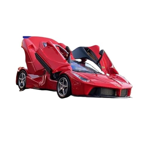 DUEVEL 1 32 Für Ferrari Laferrari Legierung Sportwagen Modell Diecast Metall Spielzeug Fahrzeuge Sound Und Licht Auto Modell Enthusiasten Geschenke Druckgussmodelle Motorfahrzeuge(Rot) von DUEVEL