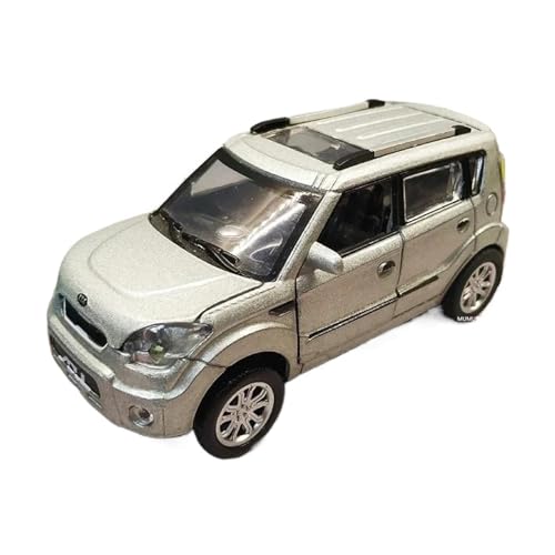 DUEVEL 1 32 Für KIA Soul Legierung Auto Modell Diecast Metall Spielzeug Fahrzeuge Auto Modell Simulation Sound Und Licht Spielzeug Geschenk Druckgussmodelle Motorfahrzeuge(Gold) von DUEVEL