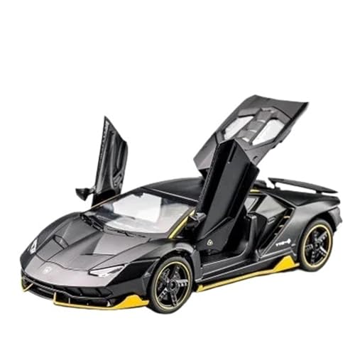 DUEVEL 1 32 Für Lamborghini LP770 Legierung Sportwagen Modell Druckguss Spielzeug Fahrzeuge Sound Licht Super Racing Lifting Tail Pull Auto Spielzeug Druckgussmodelle Motorfahrzeuge(Metallic) von DUEVEL