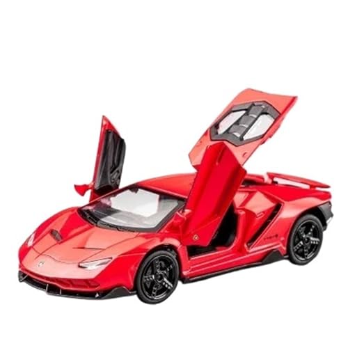 DUEVEL 1 32 Für Lamborghini LP770 Legierung Sportwagen Modell Druckguss Spielzeug Fahrzeuge Sound Licht Super Racing Lifting Tail Pull Auto Spielzeug Druckgussmodelle Motorfahrzeuge(Rot) von DUEVEL