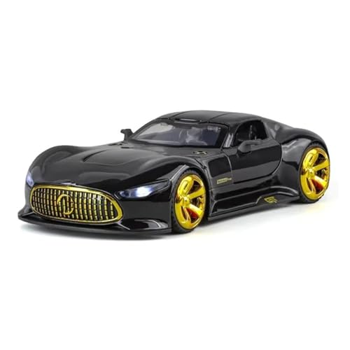 DUEVEL 1 32 Für Mercedes-Benz Vision GT Legierung Sportwagen Modell Druckguss Metall Rennfahrzeug Modell Hohe Simulation Spielzeug Geschenk Druckgussmodelle Motorfahrzeuge(Schwarz) von DUEVEL