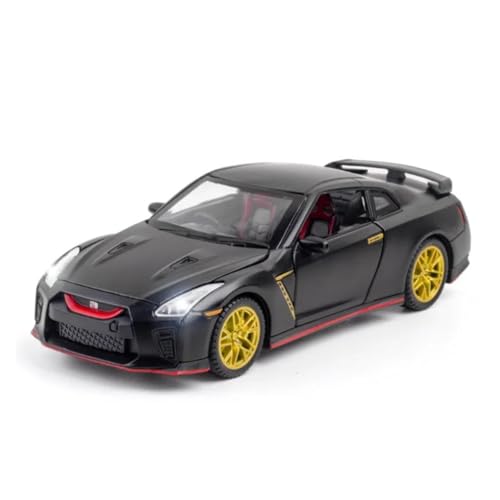 DUEVEL 1 32 Für Nissan Skyline Ares GTR R35 Diecast Spielzeugfahrzeuge Metallautomodell Begrenzte Sammlungen Dekorationen Druckgussmodelle Motorfahrzeuge(Schwarz) von DUEVEL