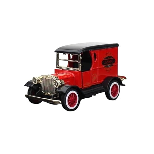 DUEVEL 1 32 Für Oldtimer-Druckguss-Fahrzeug T-förmiges FT-Pull-Back-Kleinwagen-Simulations-Sammlungsspielzeug Druckgussmodelle Motorfahrzeuge(Rot) von DUEVEL
