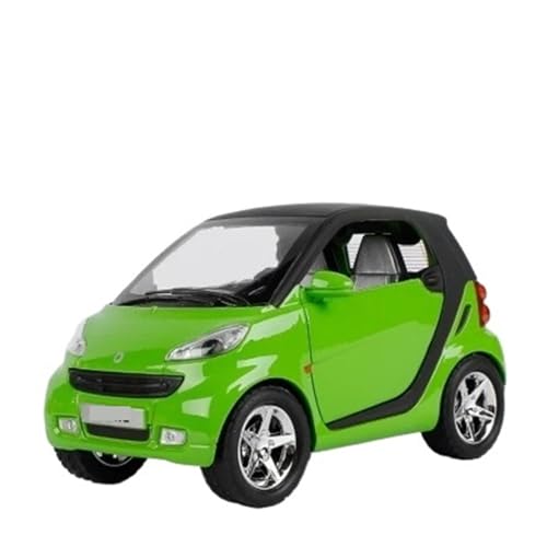 DUEVEL 1 32 Für Smart Alloy Car Model Hochdetailliertes Diecast-Metallspielzeug Mit Sound Light Miniatur-Simulationsauto Druckgussmodelle Motorfahrzeuge(Grün) von DUEVEL