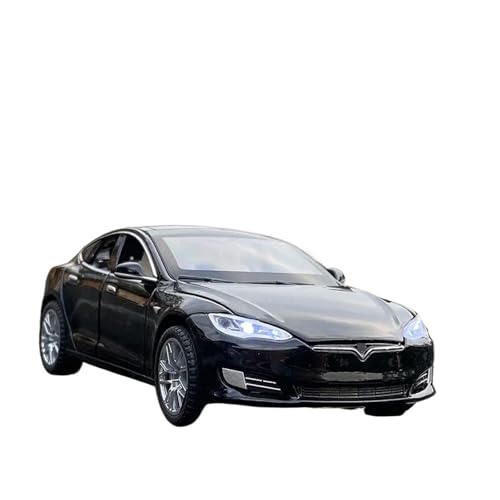 1 32 Für Tesla Model S Legierung Automodell Metallspielzeugfahrzeuge Sound Light Collection Autospielzeug Druckgussmodelle Motorfahrzeuge(Schwarz) von DUEVEL
