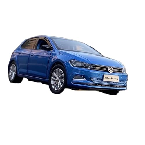 DUEVEL 1 32 Für VW Polo Legierung Auto Modell Diecast Spielzeug Fahrzeuge Metall Spielzeug Auto Modell Simulation Miniatur Spielzeug Geschenk Druckgussmodelle Motorfahrzeuge(Blau) von DUEVEL