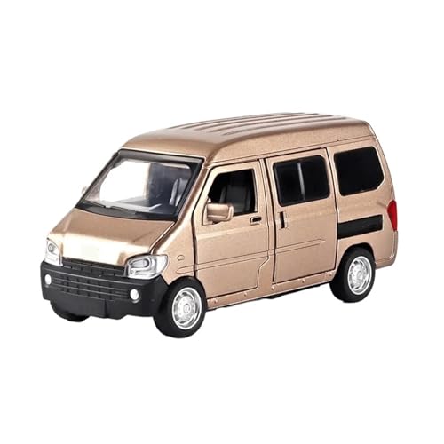 DUEVEL 1 32 Für Wuling Rongguang Van MPV Legierung Auto Druckguss Metall Modell Sound & Licht Zurückziehen Auto Zentrale Steuerung Ornamente Druckgussmodelle Motorfahrzeuge(Gold) von DUEVEL