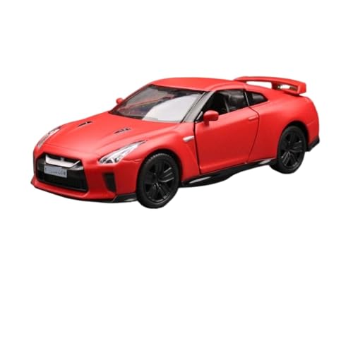 DUEVEL 1 36 Für Nissan GT-R R35 Rennwagenmodell, Sammlerornament, 5 Zoll Großes Mikrofahrzeugspielzeug Aus Metalllegierung Mit Rückziehfunktion Druckgussmodelle Motorfahrzeuge(Rot) von DUEVEL