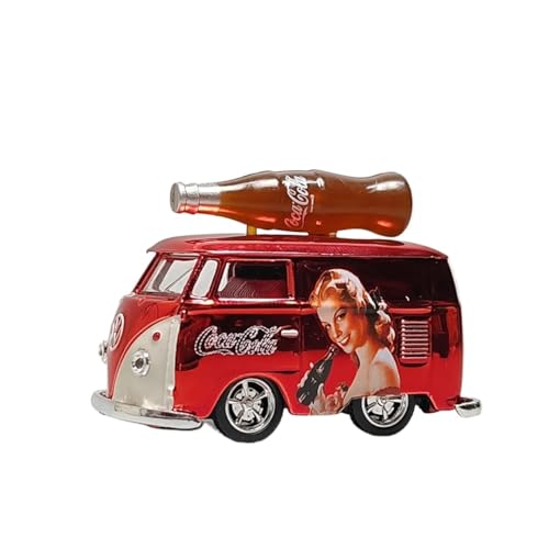 DUEVEL 1 64 Diecast Alloy Cola Volkswagen T1 Transport Van Toys Cars Classics Souvenir Statische Anzeige Druckgussmodelle Motorfahrzeuge von DUEVEL