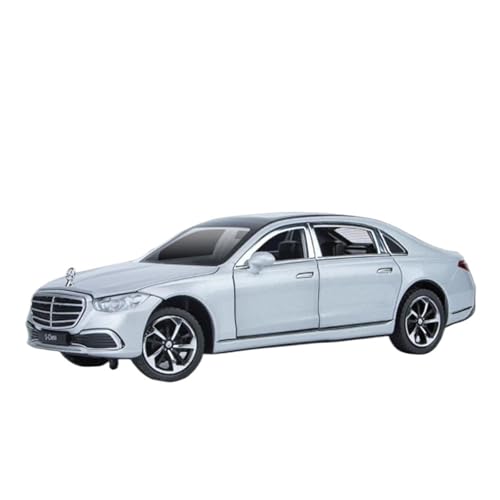 DUEVEL 1:22 Für Benz S400 Legierung Luxy Auto Modell Diecast Metall Metall Spielzeug Fahrzeuge Auto Modell Sound Und Licht Druckgussmodelle Motorfahrzeuge(White) von DUEVEL