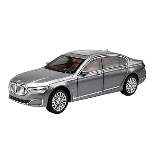DUEVEL 1:24 Für BMW 760LI Hohe Simulation Diecast Metall Legierung Modell Sound Licht Zurückziehen Sammlung Spielzeug Geschenke Druckgussmodelle Motorfahrzeuge(Gray) von DUEVEL