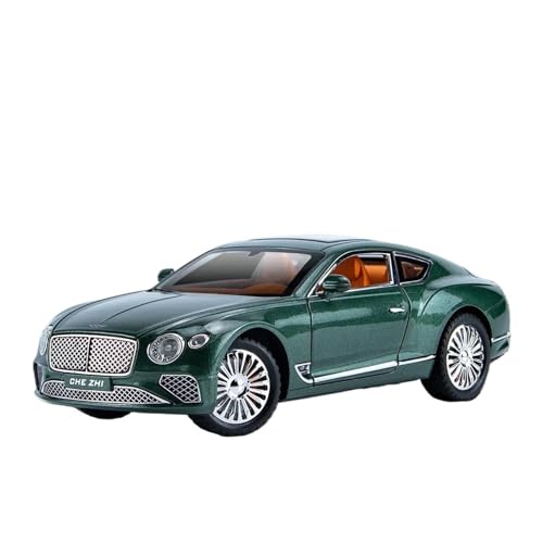 DUEVEL 1:24 Für Bentley Continental GT Simulation Diecast Metall Legierung Modell Auto Sound Licht Zurückziehen Sammlung Geschenke Druckgussmodelle Motorfahrzeuge(Grün) von DUEVEL