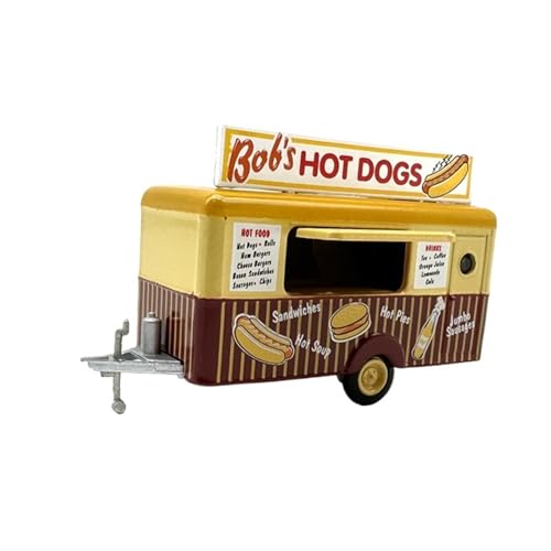 DUEVEL 1:76 Bob Hot Dog Mobiler Anhänger Automodellbausatz Legierung Spielzeugauto Sammlung Ornament Metall Druckgussmodelle Motorfahrzeuge von DUEVEL