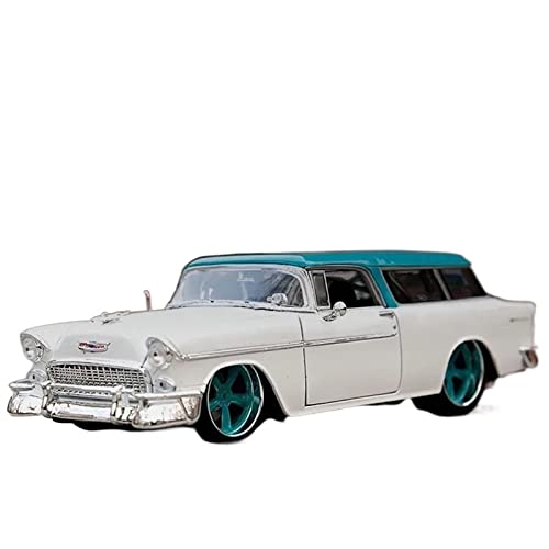 Für 1955 Chevrolet Nomad Retro Oldtimer Modell Classic Modifizierte Modellauto Dekorationen 1 18 Druckgussmodelle Motorfahrzeuge von DUEVEL