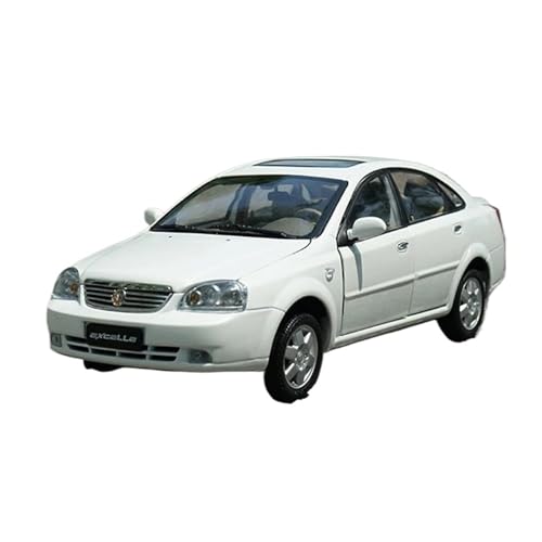 DUEVEL Maßstab 1 18 Für Buick Excelle Sedan Aus Druckgusslegierung Spielzeug Autos Klassiker Sammlerstück Souvenir-Display Für Erwachsene Druckgussmodelle Motorfahrzeuge(White) von DUEVEL
