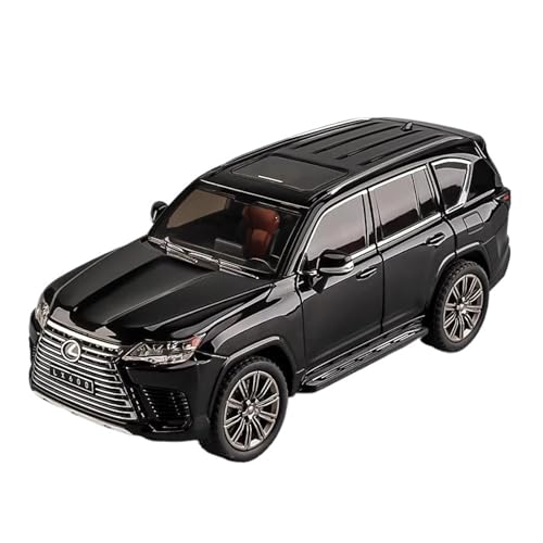 DUEVEL Maßstab 1:24 Für LX600 SUV-Legierungsautomodell Sound- Und Licht-Pullback-Simulation Metall-Finish-Autosammlung Druckgussmodelle Motorfahrzeuge(Schwarz) von DUEVEL