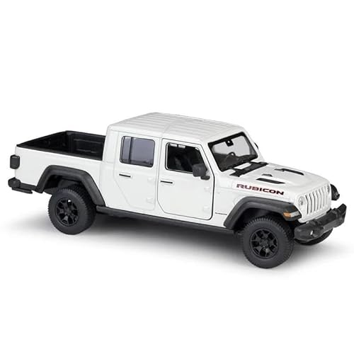 Diecast 1:27 Für Auto Jeep 2020 Gladiator Spielzeug Off-Road Modell Auto Legierung SUV Metall Spielzeug Auto Erwachsene Sammlung Druckgussmodelle Motorfahrzeuge(White) von DUEVEL