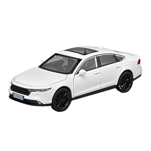 Diecast Metall Fahrzeuge Auto Modell 1 32 Für Honda Accord Legierung Auto Modell Hohe Simulation Sound Und Licht Spielzeug Geschenk Druckgussmodelle Motorfahrzeuge(White) von DUEVEL