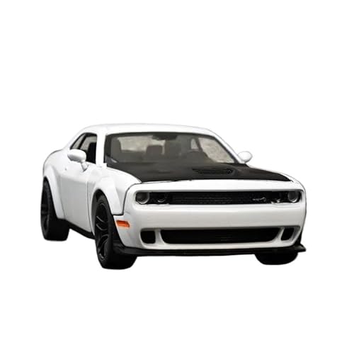 Druckguss 1 24 Für Maßstab Dodge Challenger SRT Legierung Sportwagenmodell Druckguss Metall Spielzeugfahrzeuge Automodell Simulation Sammlung Spielzeug Geschenk Druckgussmodelle Motorfahrzeuge(White) von DUEVEL