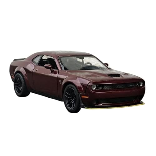 Druckguss 1 24 Für Maßstab Dodge Challenger SRT Legierung Sportwagenmodell Druckguss Metall Spielzeugfahrzeuge Automodell Simulation Sammlung Spielzeug Geschenk Druckgussmodelle Motorfahrzeuge(Rot) von DUEVEL
