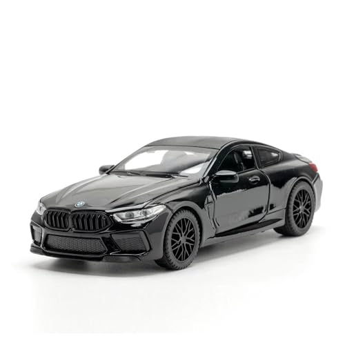 Druckguss 1 32 Für Maßstabsgetreue BMW M8-Legierungsmodelle Spielzeug Autos Reifen Miniaturfahrzeug Mit Leichter Musik Druckgussmodelle Motorfahrzeuge(Schwarz) von DUEVEL