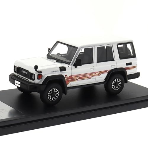 Druckguss 1 43 Für Maßstab Toyota Land Cruiser 2023 Harz Auto Spielzeug Fahrzeuge Metall Modell Auto Dekoration Geschenk Fan Sammlung Hause Dekoration Druckgussmodelle Motorfahrzeuge(White 1) von DUEVEL