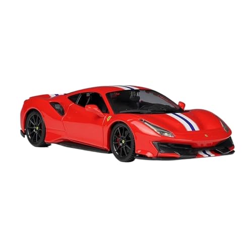 Druckguss 1:24 Für Ferrari 488 Pista Sportwagensimulation Legierungsautomodell Fan-Kollektion Heimdekoration Metallornamente Druckgussmodelle Motorfahrzeuge(Rot) von DUEVEL