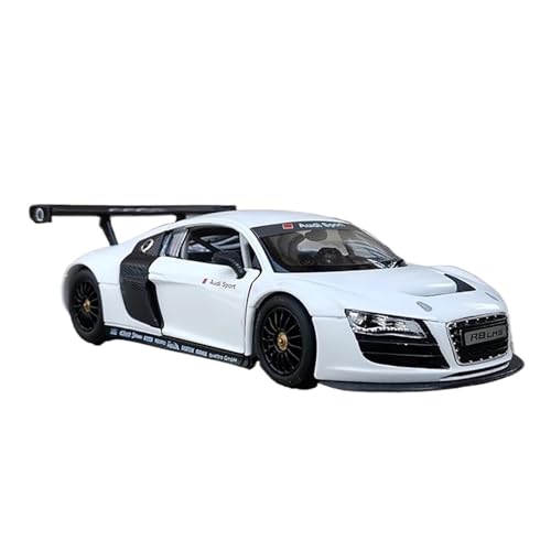 Druckguss 1:24 Für Maßstab Audi R8 LMS Simulation Legierung Statische Auto Modell Fan Sammlung Display Home Dekoration Mfotretal Ornamente Druckgussmodelle Motorfahrzeuge(White) von DUEVEL
