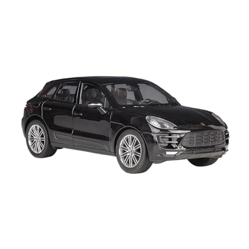 Druckguss 1:24 Für Porsche Macan Turbo SUV Simulation Legierung Automodell Fan Hobby Sammlung Display Homfroe Deorcoration Metallornamente Druckgussmodelle Motorfahrzeuge(Schwarz) von DUEVEL