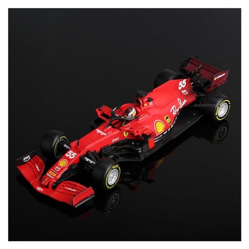 DUEVEL F1 Im Maßstab 1 18 Für Ferrari-Druckgussautomodell – SF23#16 Charles Leclerc #55 Carlos Sainz Racing 2023 – Sammleredition Druckgussmodelle Motorfahrzeuge(SF21 55# 2021,Standard Box) von DUEVEL
