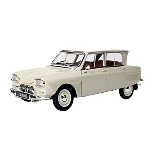 Für Ami 6 1965 - Pavos White 1 18 Reproduktionsmodell Ornament Geschenk Druckgussmodelle Motorfahrzeuge(Beige) von DUEVEL