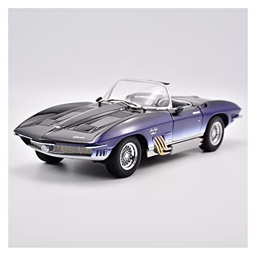 DUEVEL Für Chevrolet Corvette Blue Shark 1961 1 18 Legierung Automodell Druckguss Metall Spielzeug Handwerk Dekoration Druckgussmodelle Motorfahrzeuge von DUEVEL