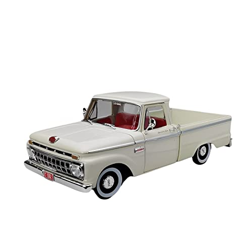 Für Ford F-100 Pickup 1965 1 18 Limited Edition Resin Classic Car Model Fine Metal Vehicles Collection Druckgussmodelle Motorfahrzeuge(Weiß) von DUEVEL