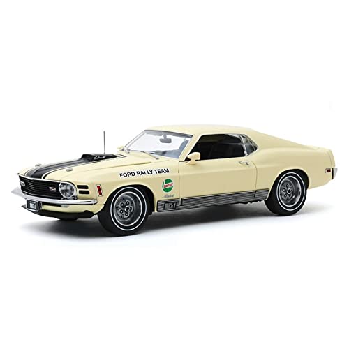 DUEVEL Für Ford Mustang Mach 1 1 18 Alu-Rallye-Automodell Beige Adult Classic Collection Static Display Druckgussmodelle Motorfahrzeuge von DUEVEL