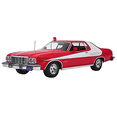 Für Ford Police Duo 1976 Ford Gran Torino Polizeiauto Simulation Automodell Dekorationen 1 18 Druckgussmodelle Motorfahrzeuge(Taglia unica) von DUEVEL