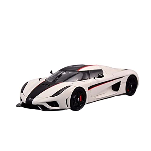 Für Koenigsegg Regera 1 18 Harz Supercar Simulation Automodell Deluxe Version Lady Druckgussmodelle Motorfahrzeuge(White) von DUEVEL