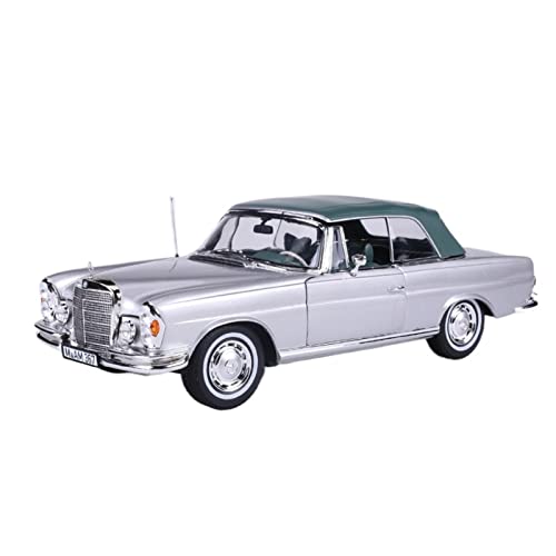 Für Mercedes Benz 280SE 1969 Vintage Gran Torino Diecast Model Car Silver Showcase 1 18 Druckgussmodelle Motorfahrzeuge von DUEVEL
